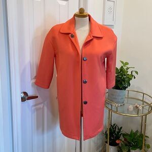 Coral Cocoon Coat from Tristan Size XS